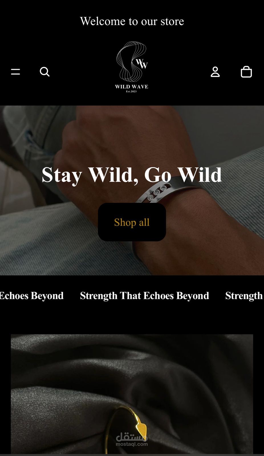 Wild wave Shopify website