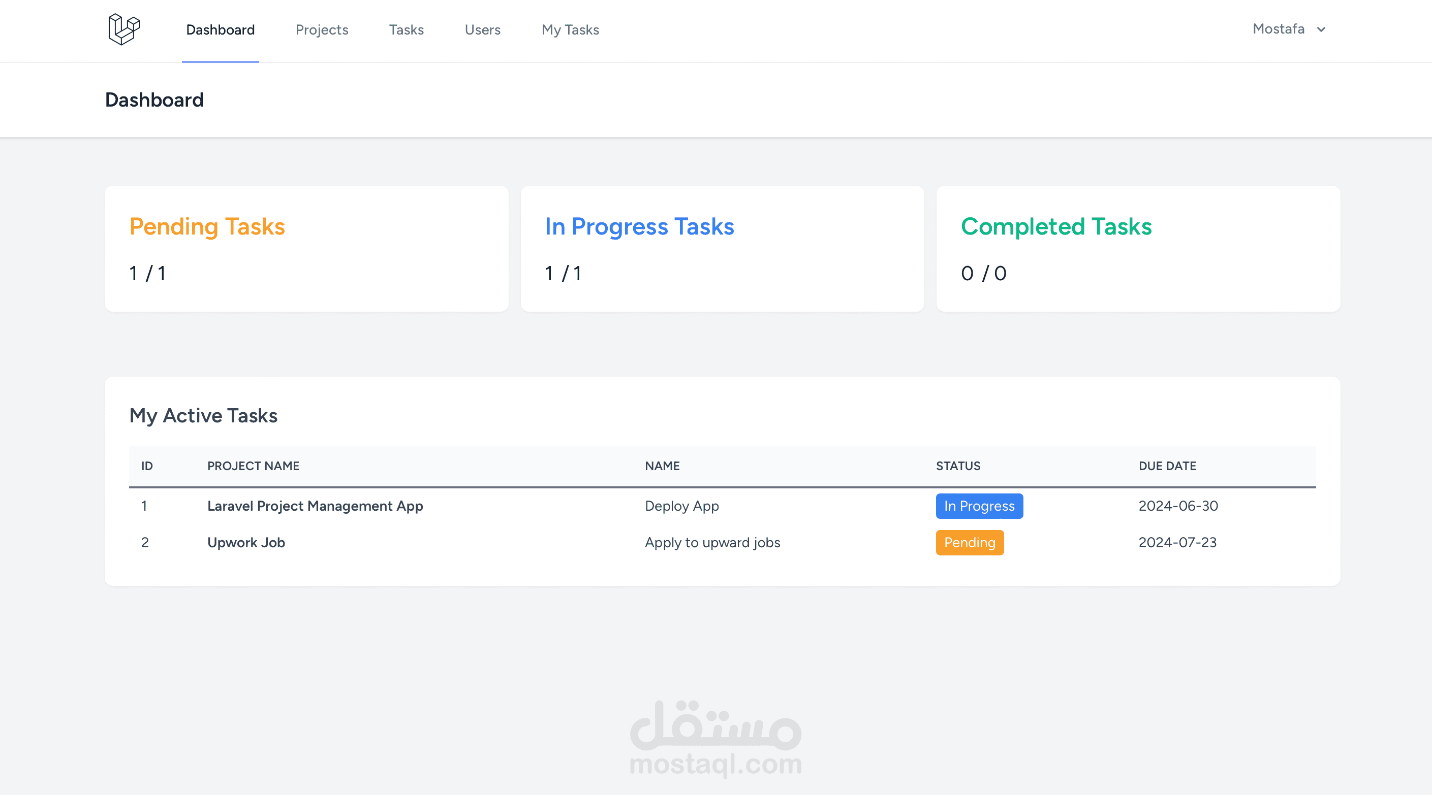 Project Management System | نظام إدارة المشاريع