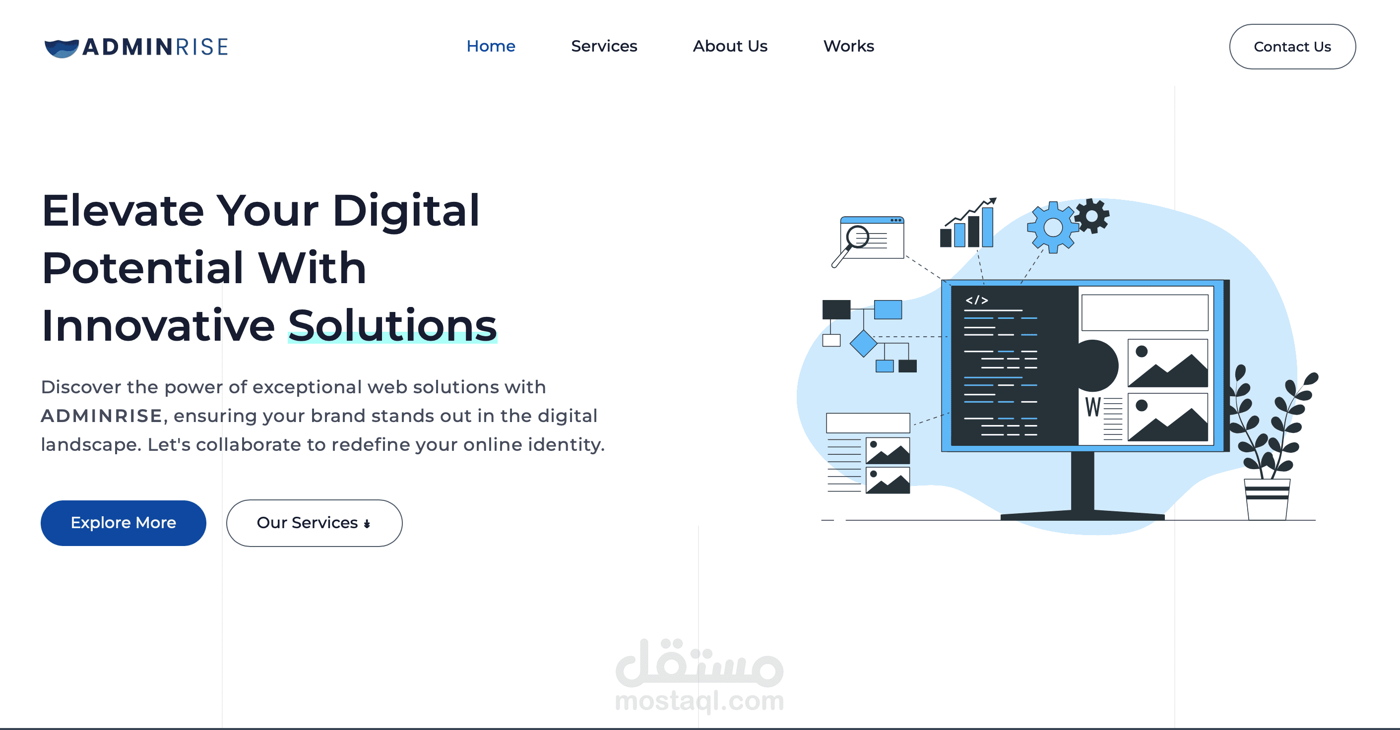 Company Landing Page | موقع تعريف الشركة