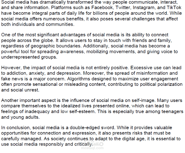 The Impact of Social Media on Society