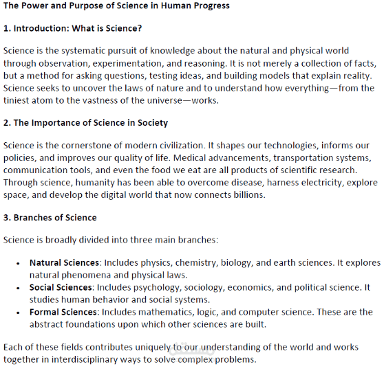 The Power and Purpose of Science in Human Progress