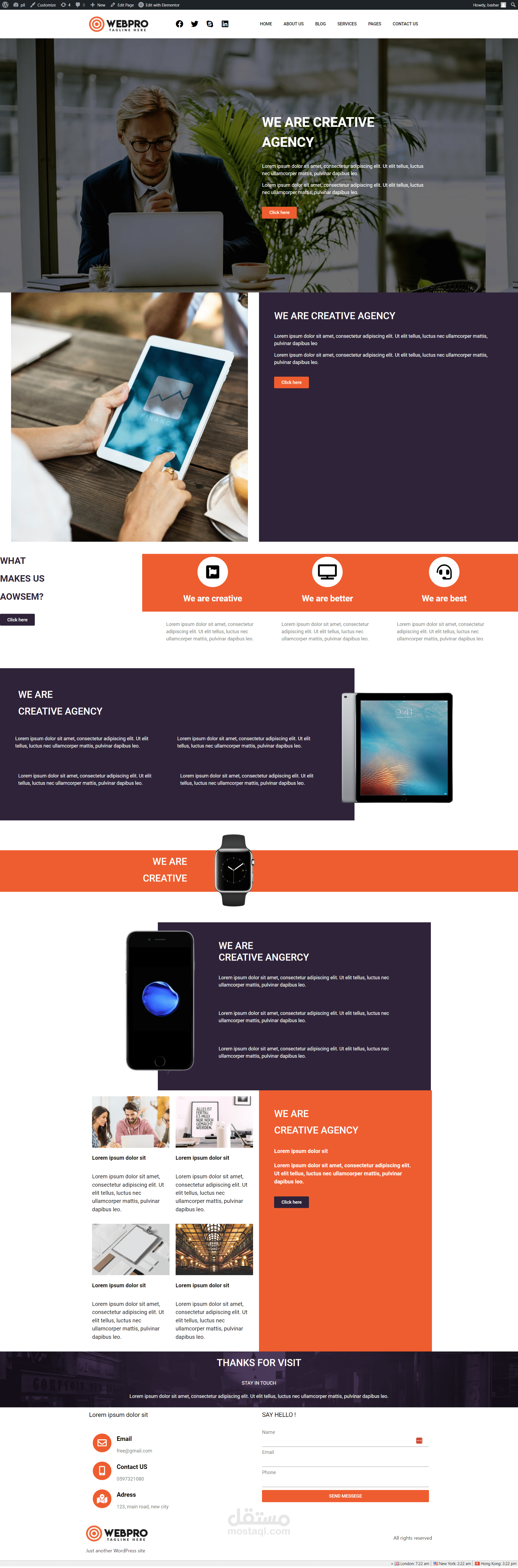 landing page