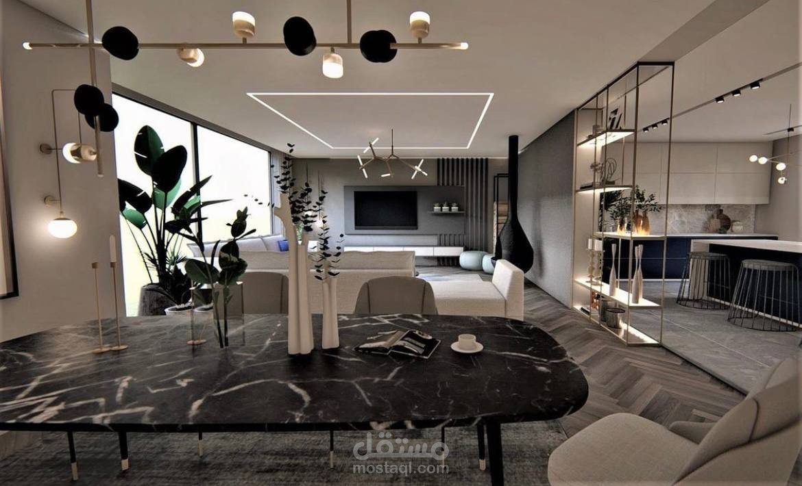 Livingroom & Kitchen Design