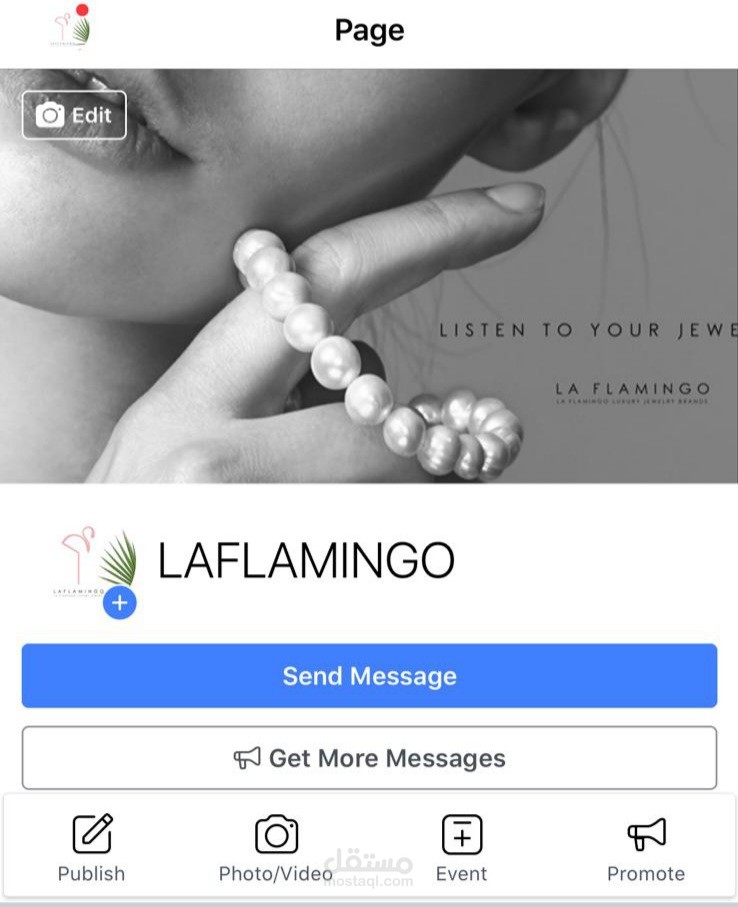 إدارة وصناعة محتوى مواقع التواصل الاجتماعي لمحلات المجوهرات "Laflamingo"