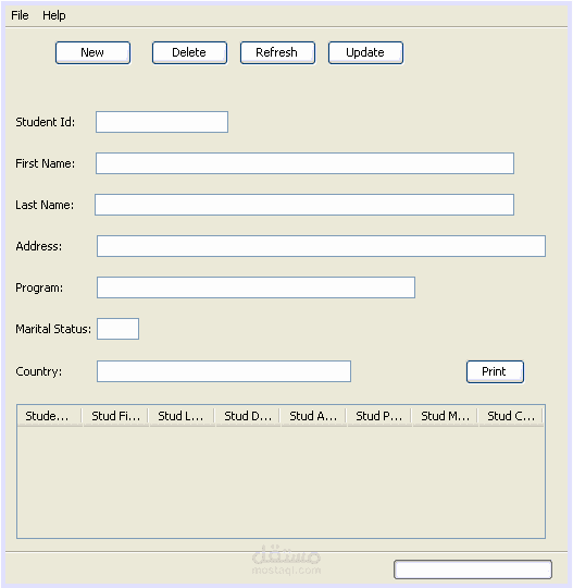 Java Database Application