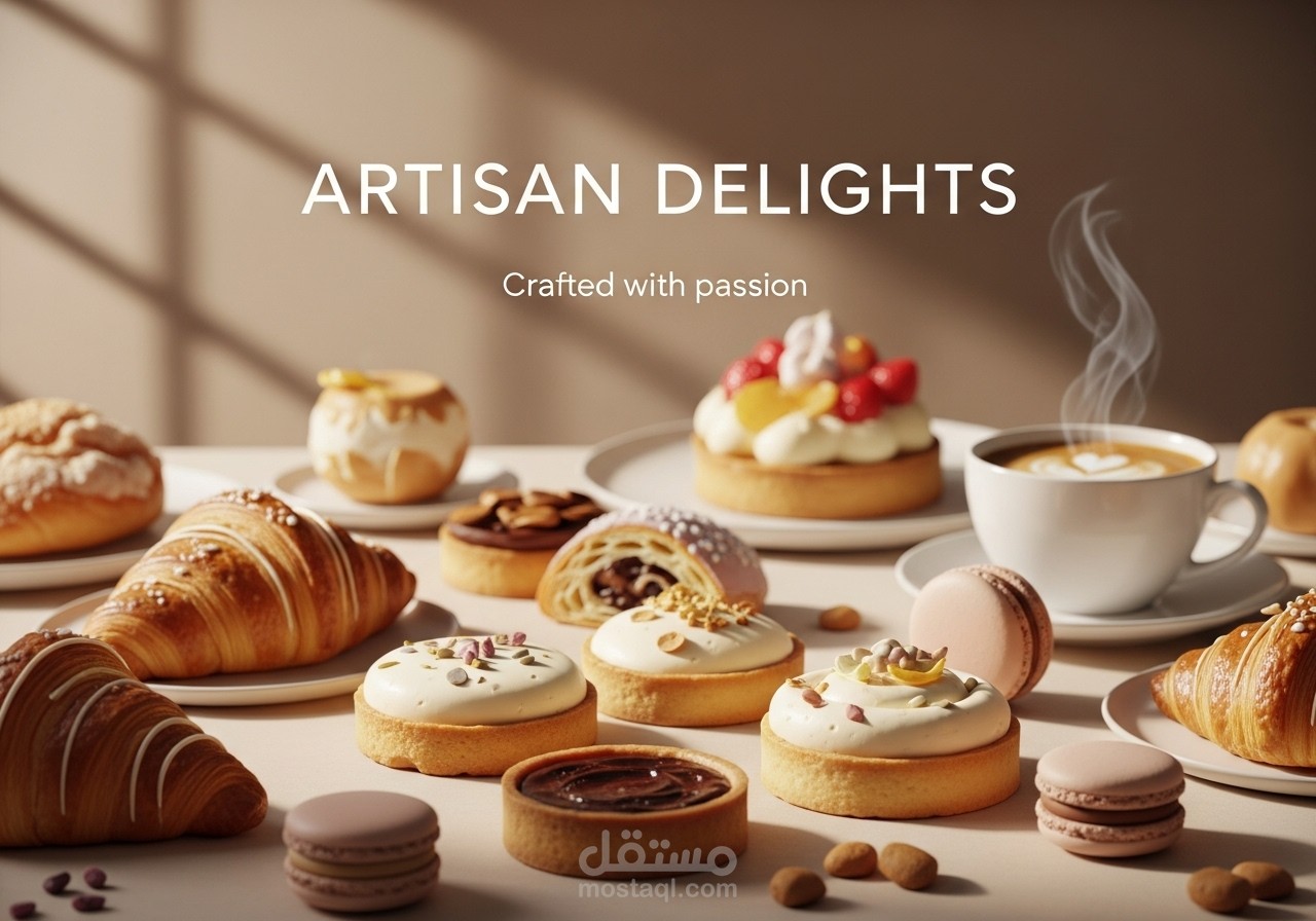 تصميم كتالوج احترافي لمقهي و حلويات فاخرة