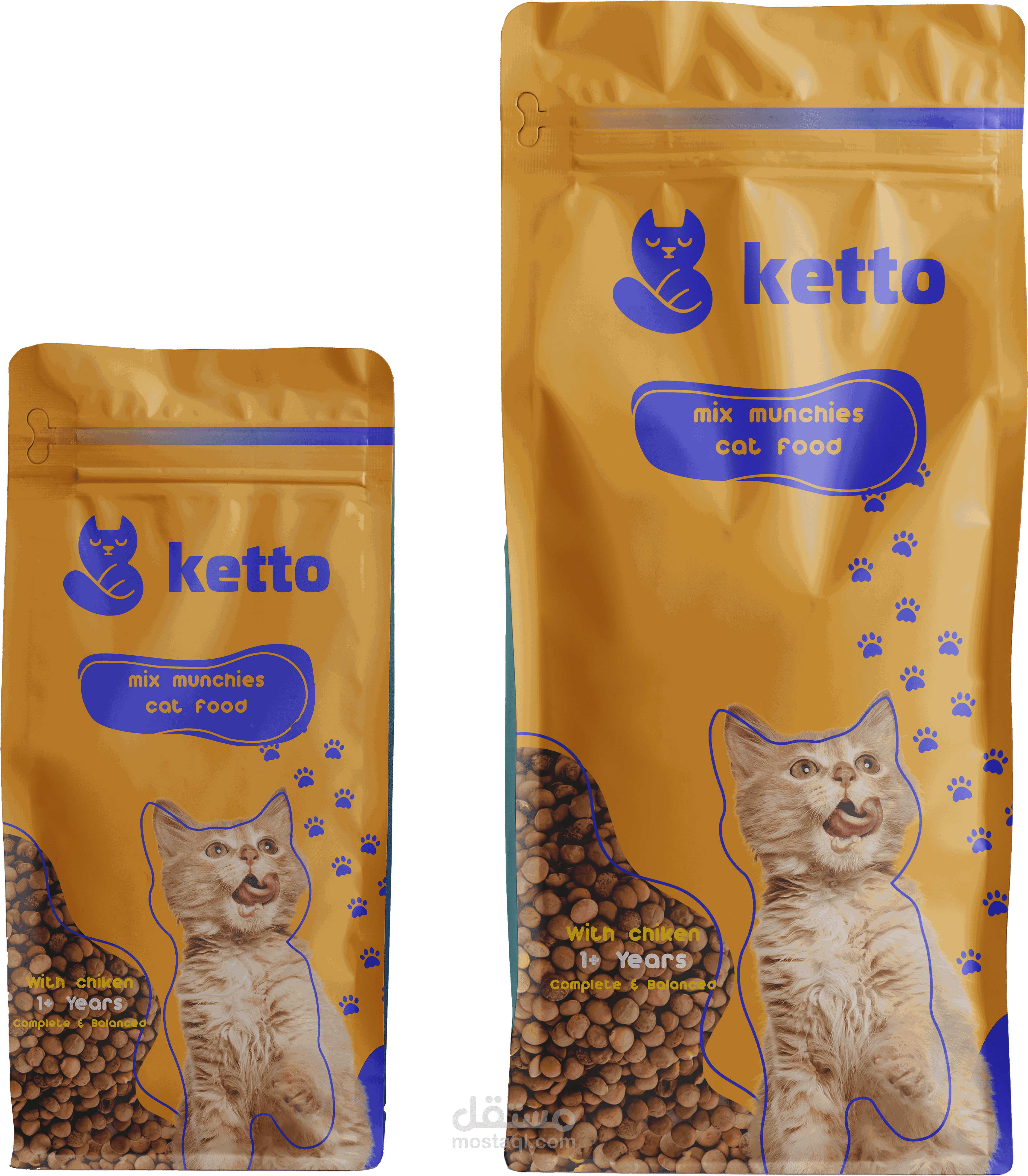 تصميم باكيج طعام قطط