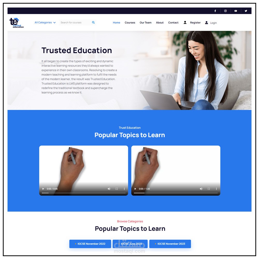 منصـات العربية للتدريب الإلـكتروني