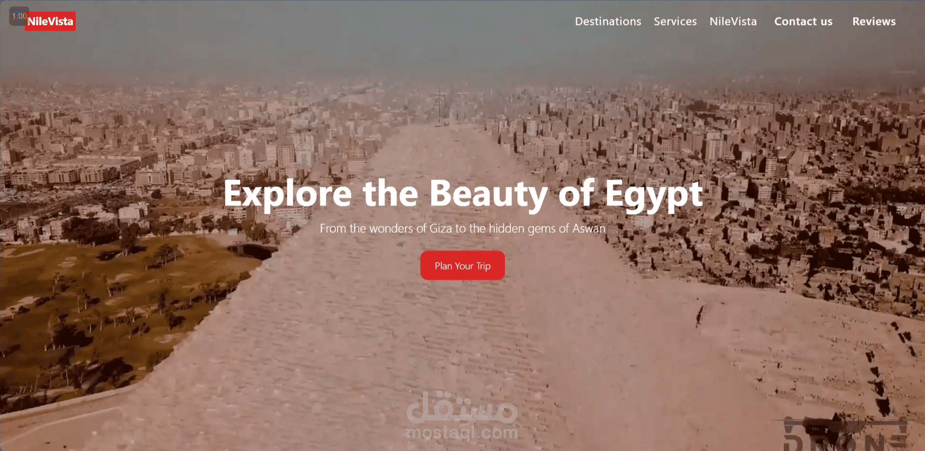 NileVista landing page -