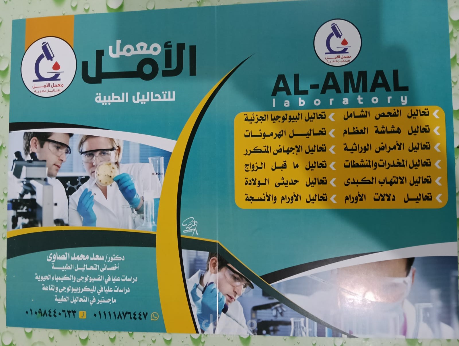 تصميم فولدرات معامل تحاليل طبية