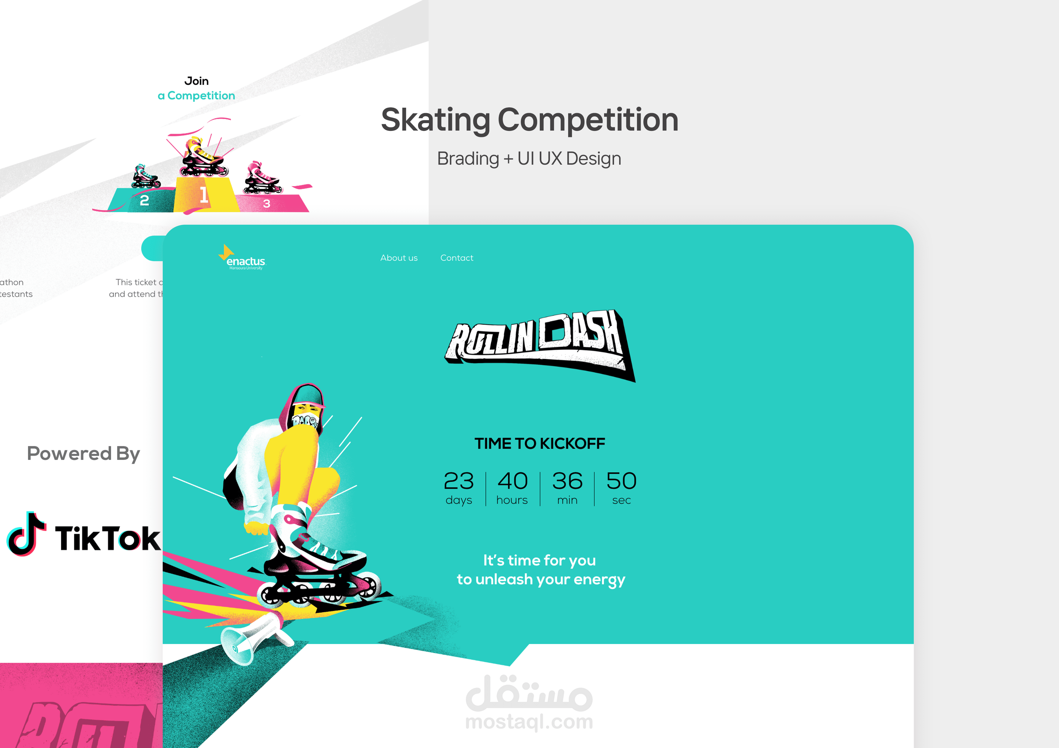 تصميم موقع ويب / RollinDash UI UX