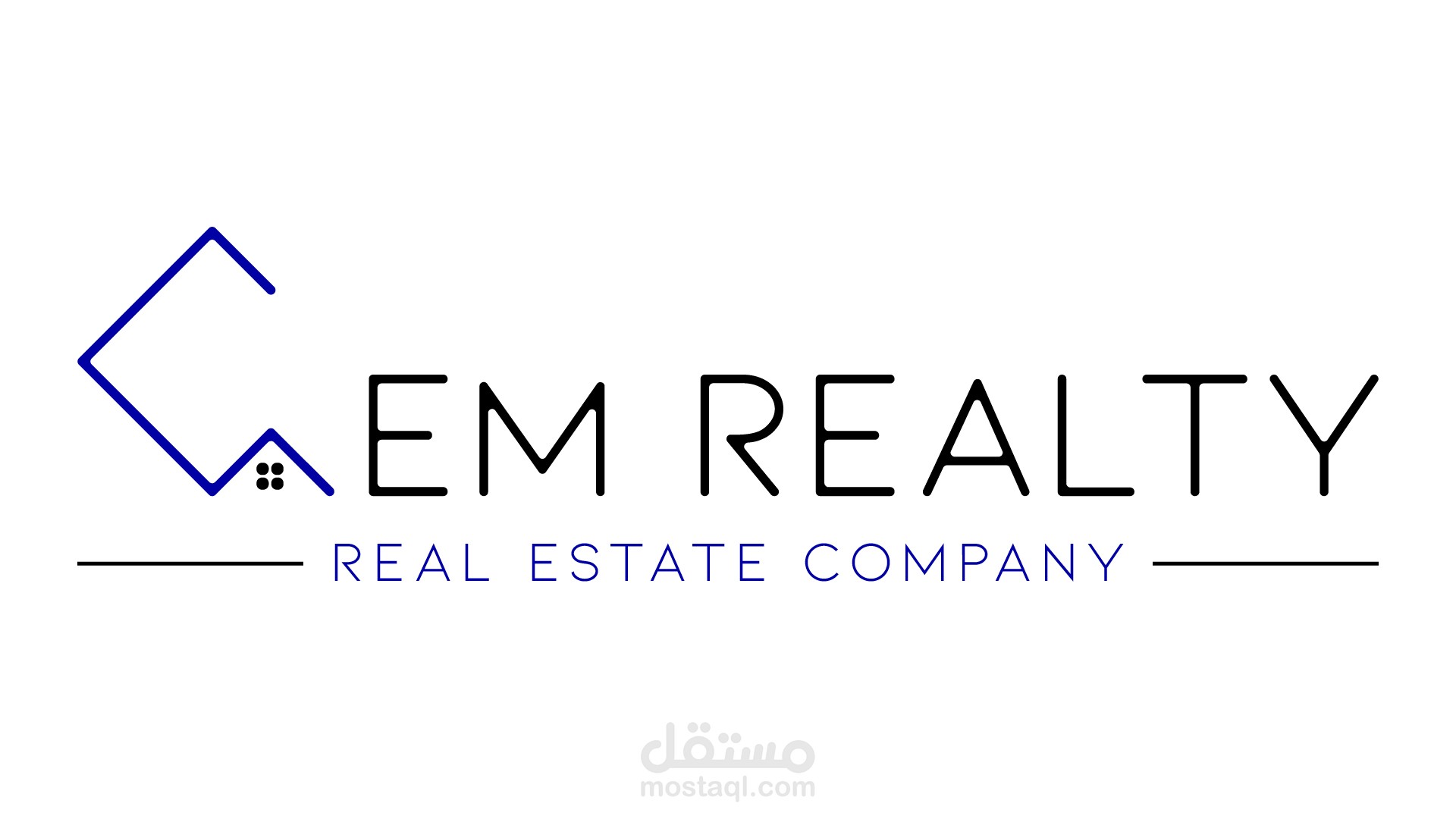 تصميم شعار لشركة عقارية  '' Gem realty ''