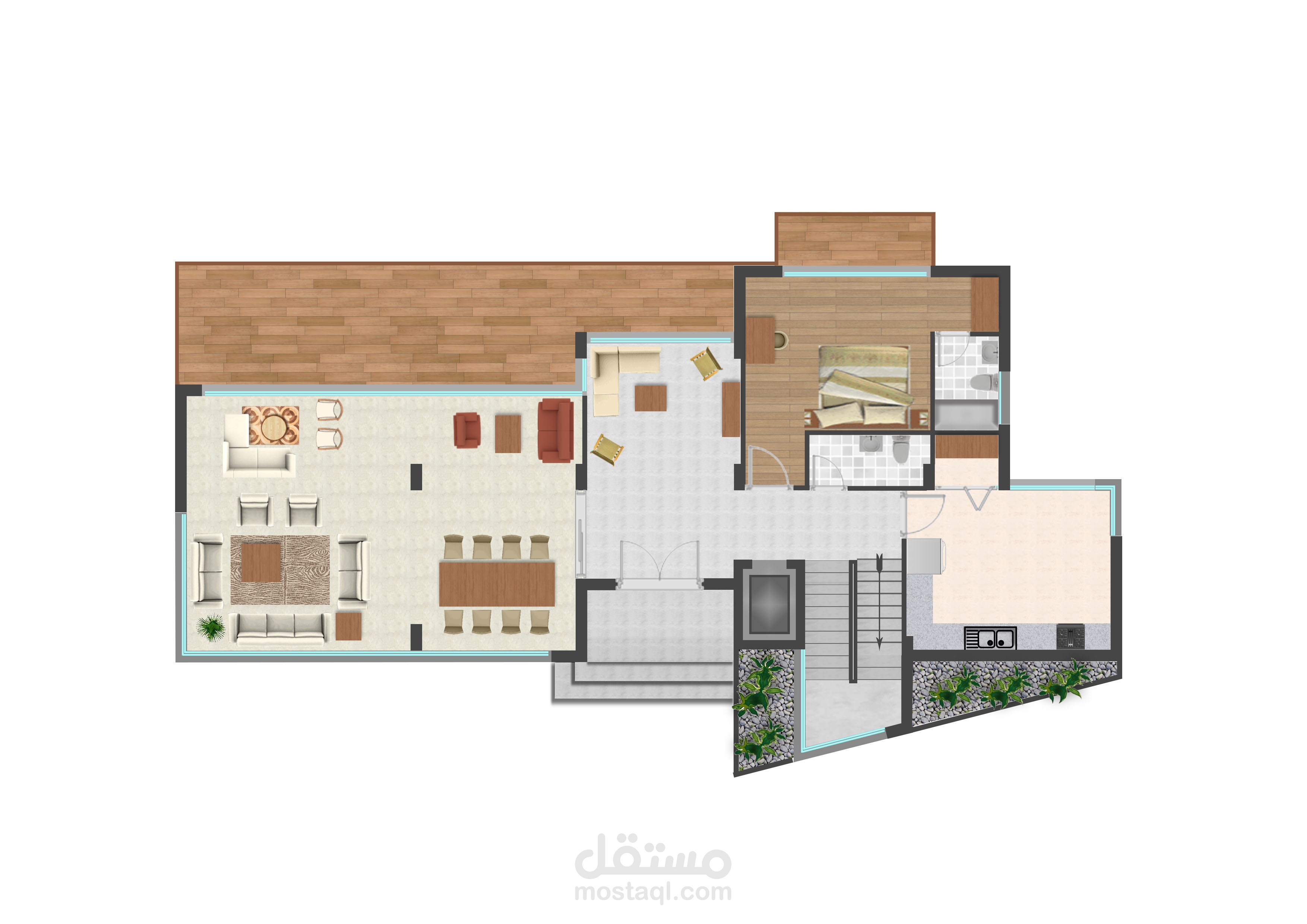 تصميم مخطط معماري لفيلا مودرن