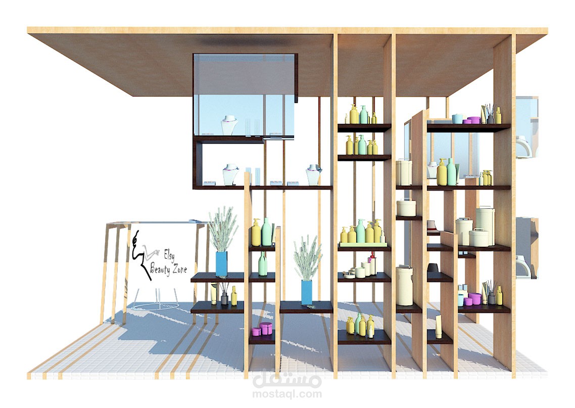 تصميم بوث Booth design for beauty Zone