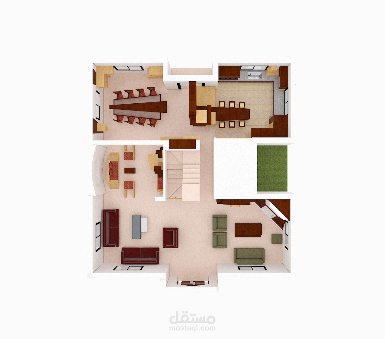 مخططات ثلاثية الابعاد-3D-furnished plans