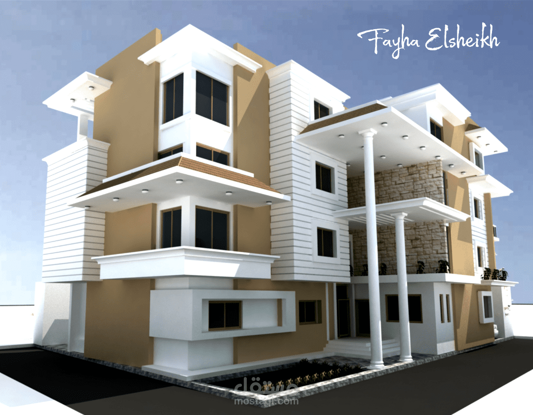 تصميم كلاسيك لمنزل سكني