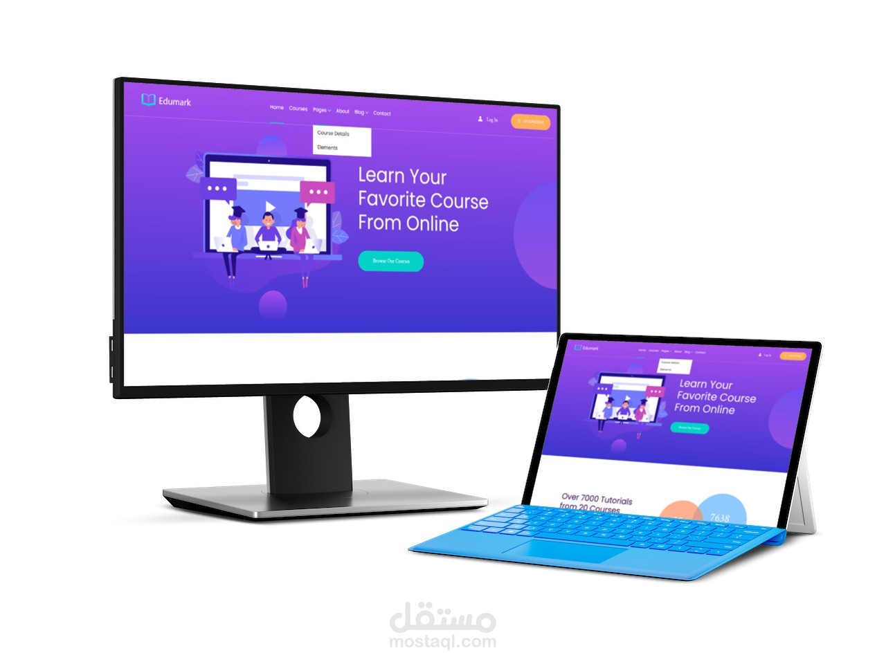 موقع Ecomerse احترافي متعدد الصفحات