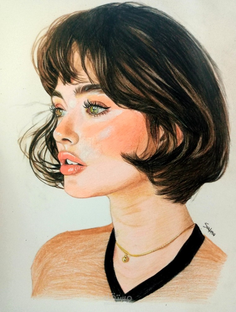 رسم بورتريه بالالوان