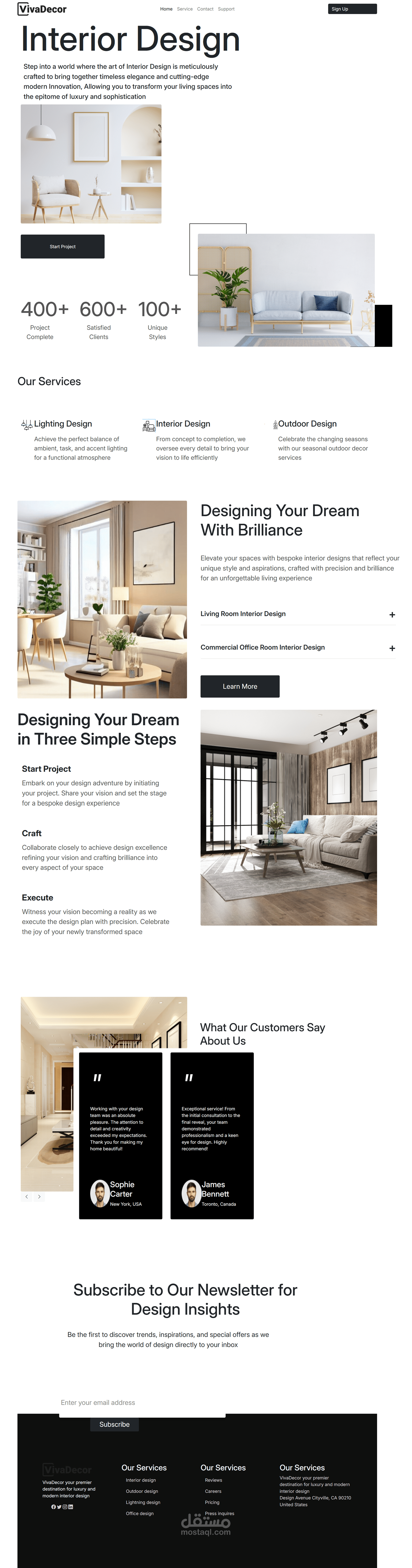 responsive landing page