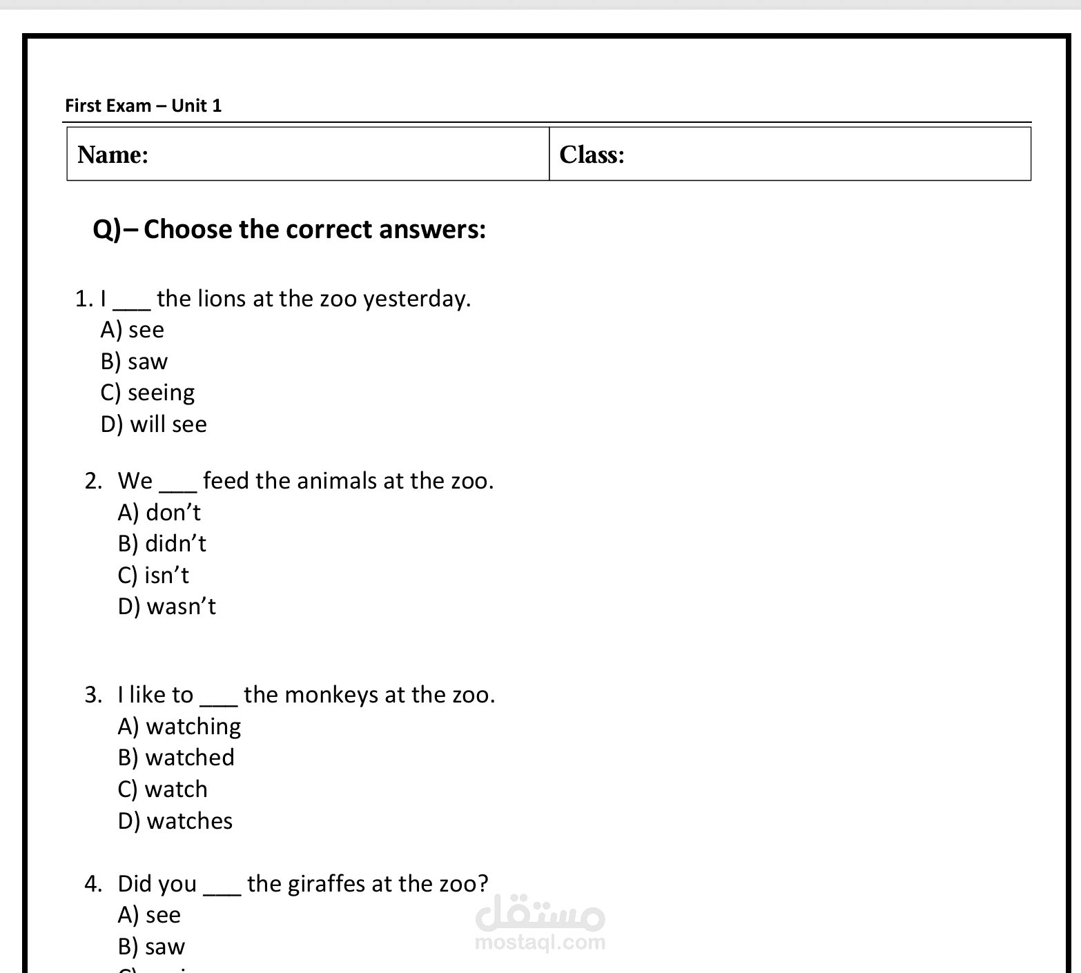 Customized English Worksheets for Schools & Teachers