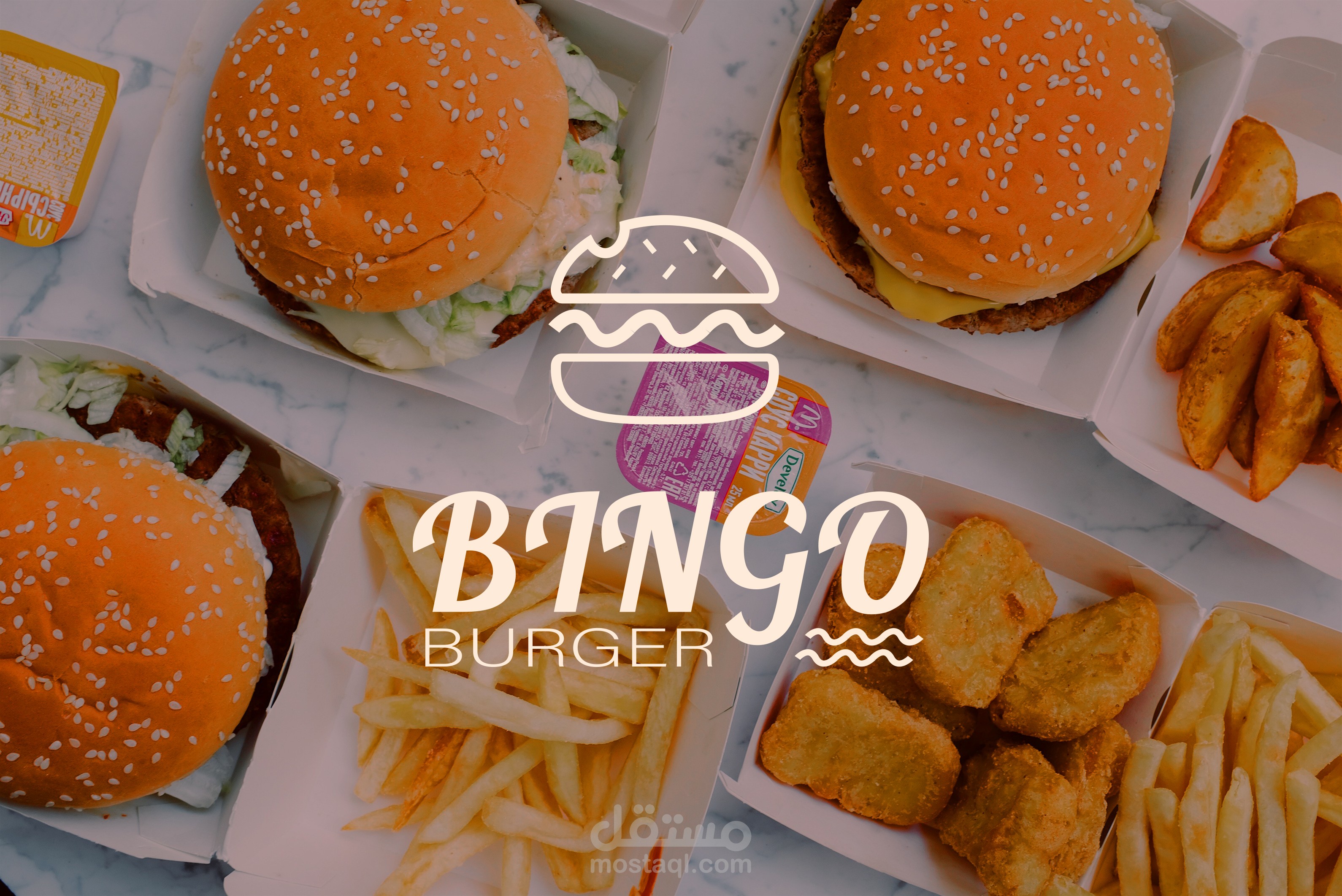 لوجو و هوية لمطعم بنجو برجل Bingo Burger
