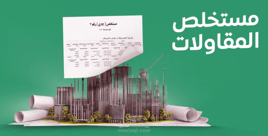 إعداد الدفعات والمستخلصات الجارية والنهائية