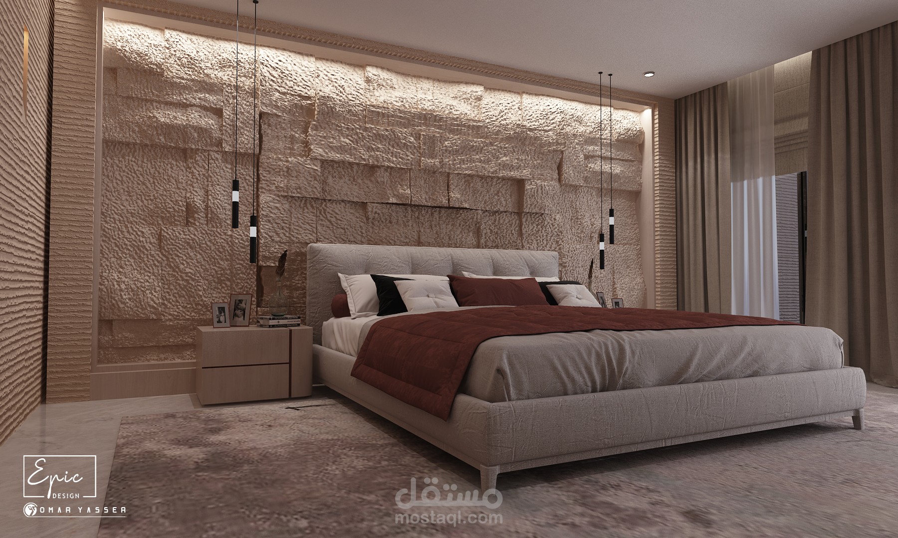 تصميم غرفة فندقية