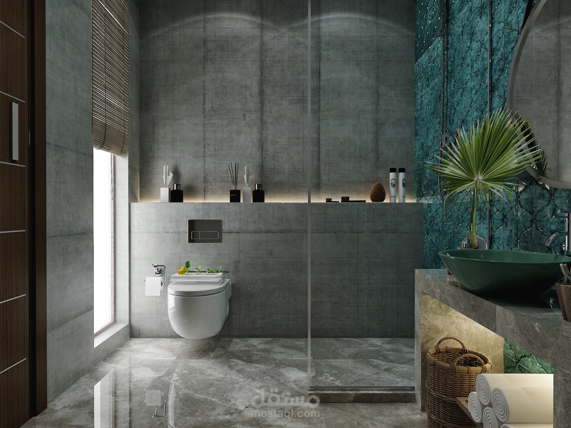 تصميم حمام تروبيكال