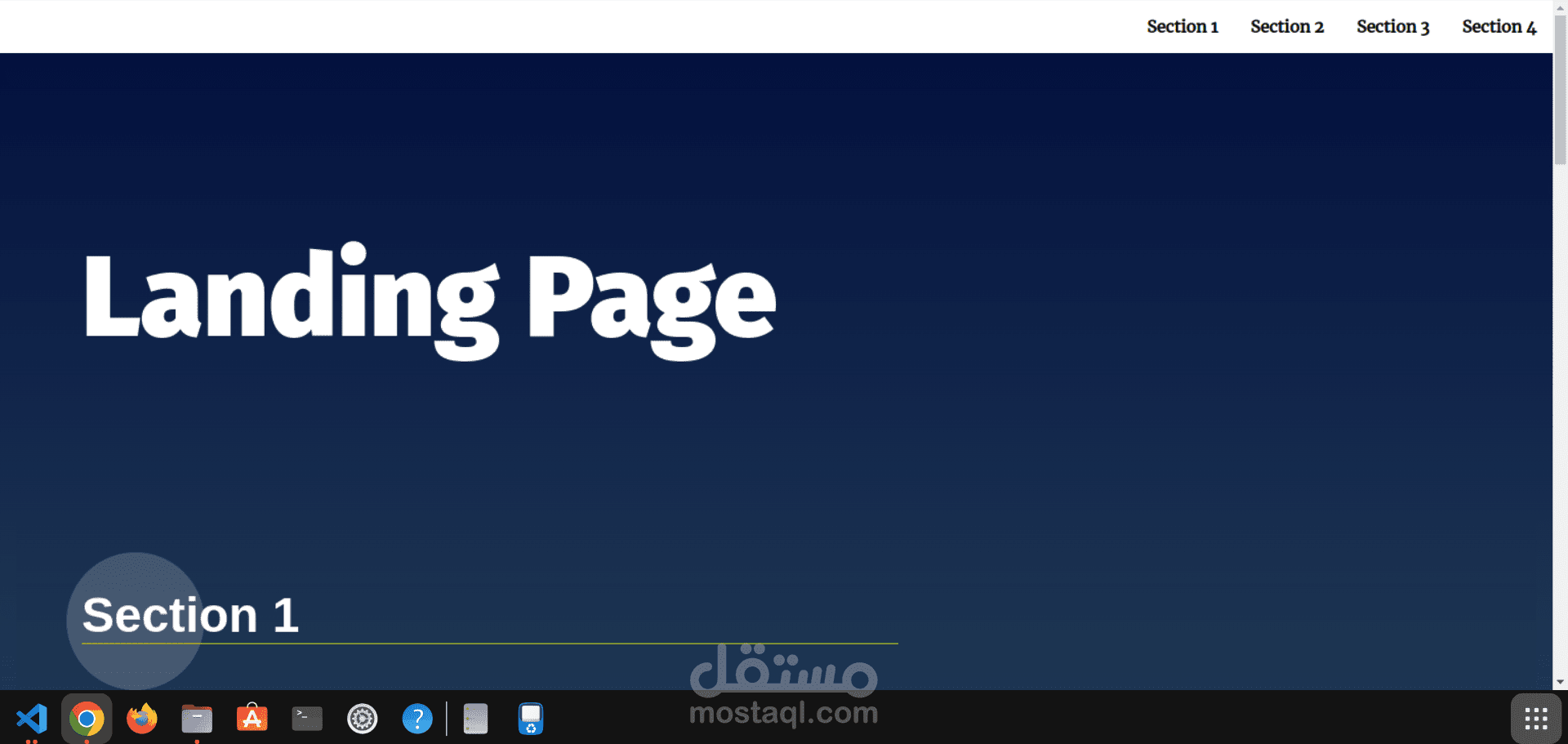 Landing Page (Task For Udacity)
