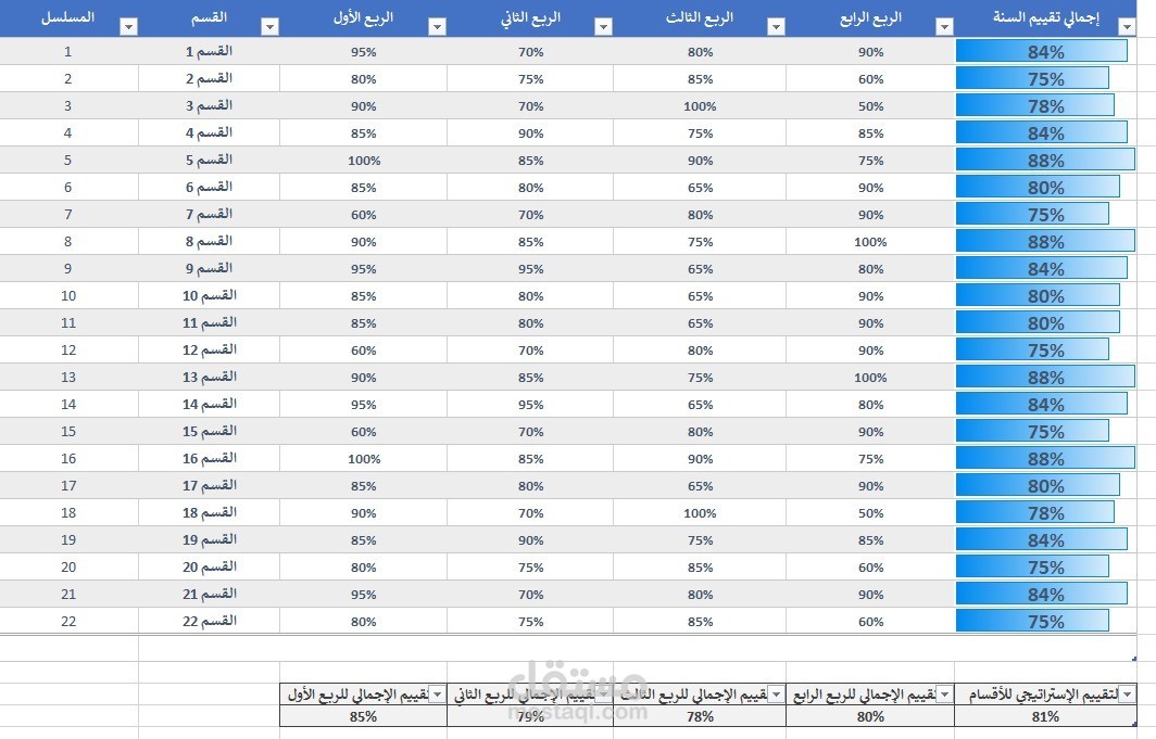 إدخال البيانات على الاكسل مع التنسيق الجمالي للمشروع