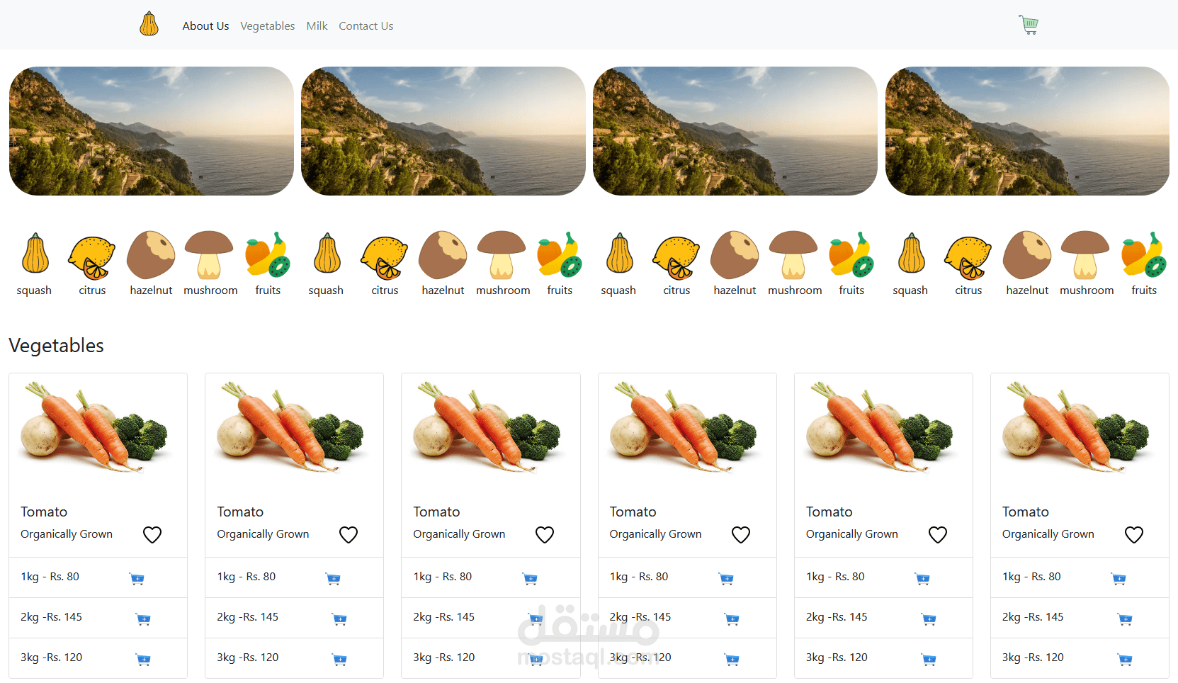 Grocery E-commerce Responsive website