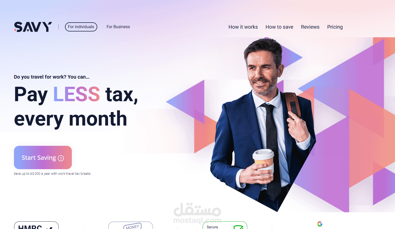 برمجة تطبيق Savy لإدارة الtaxes ببريطانيا