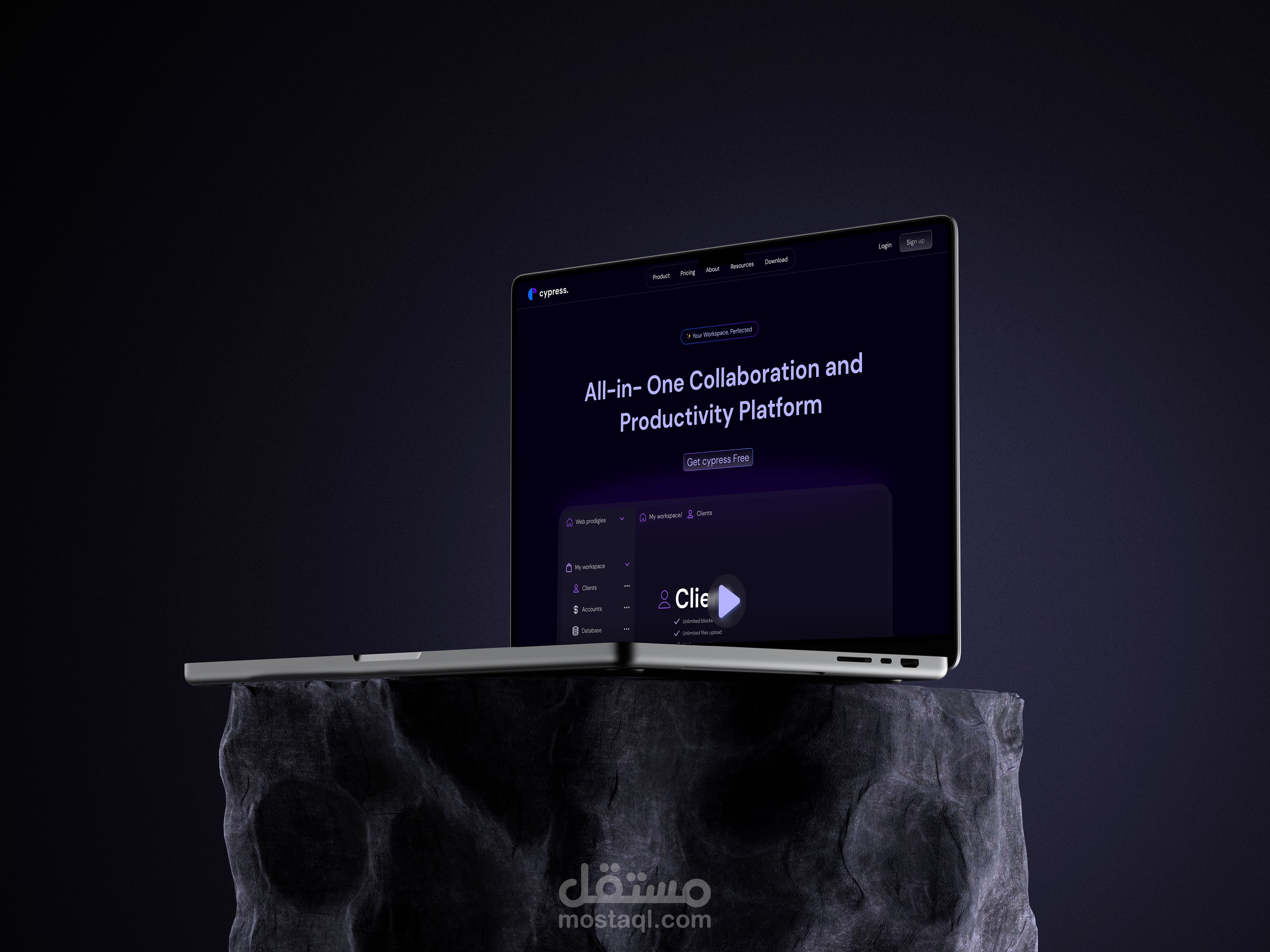 تصميم موقع الكتروني SAAS مناسب لجميع الشاشات