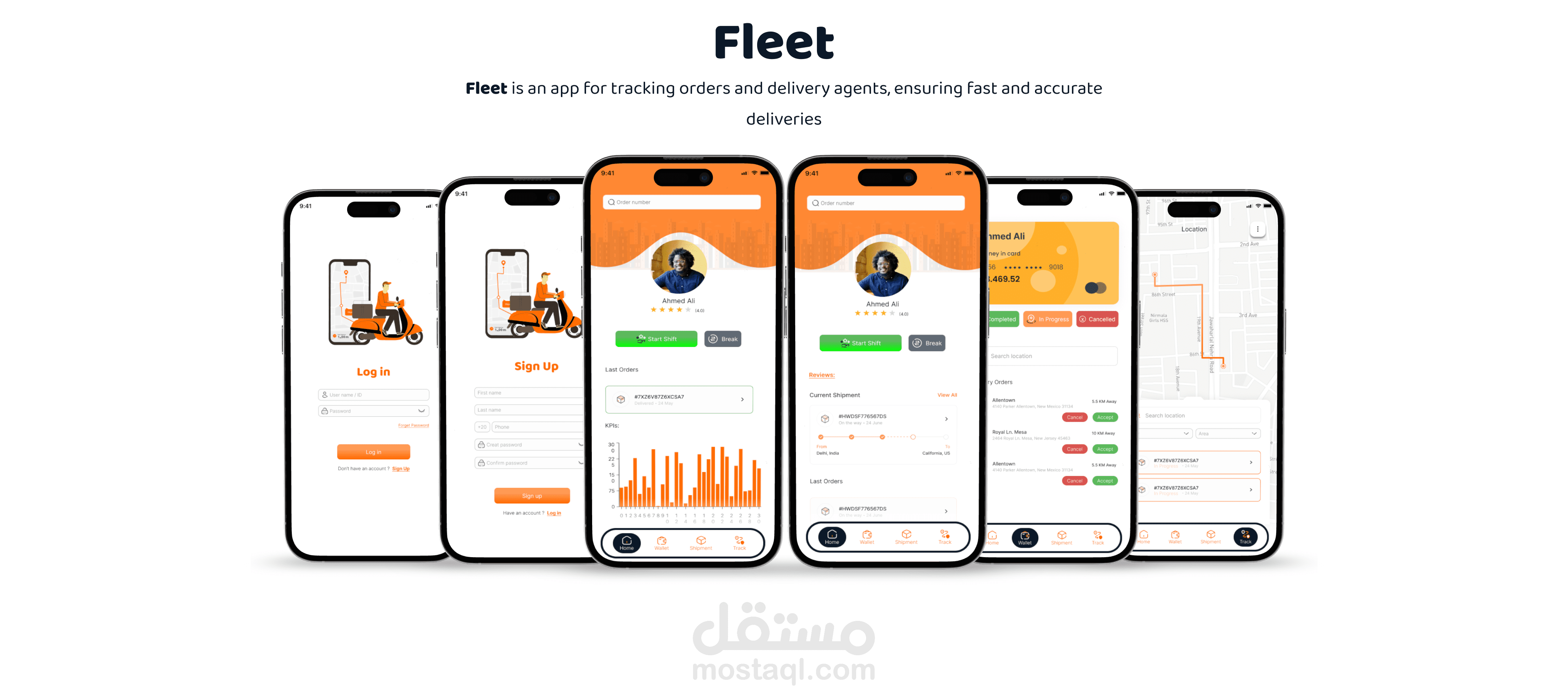 تصميم تطبيق لتتبع و ادارة اوردرات الشحن والتوصيل