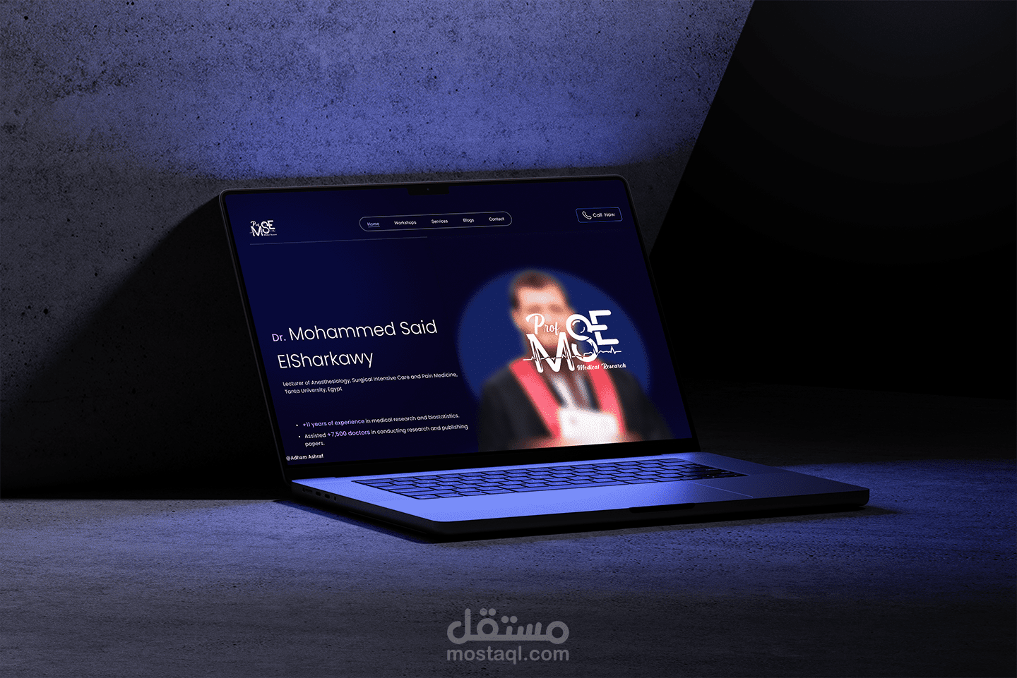 تصميم UI UX لموقع الكتروني شخصي لنشر كورسات ومحتوى علمي