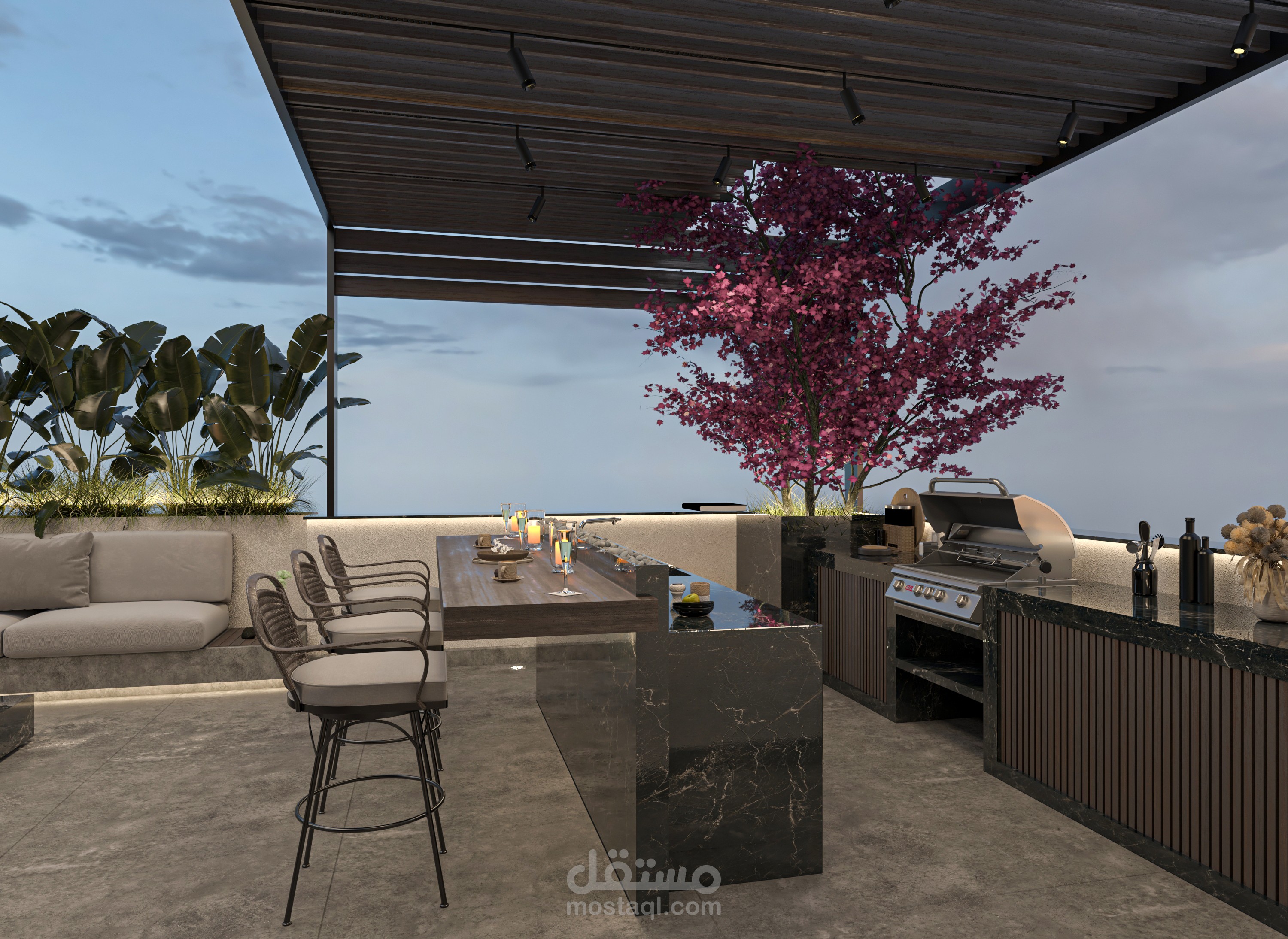 تصميم رووف لأحد الفلل بالقاهرة الجديدة