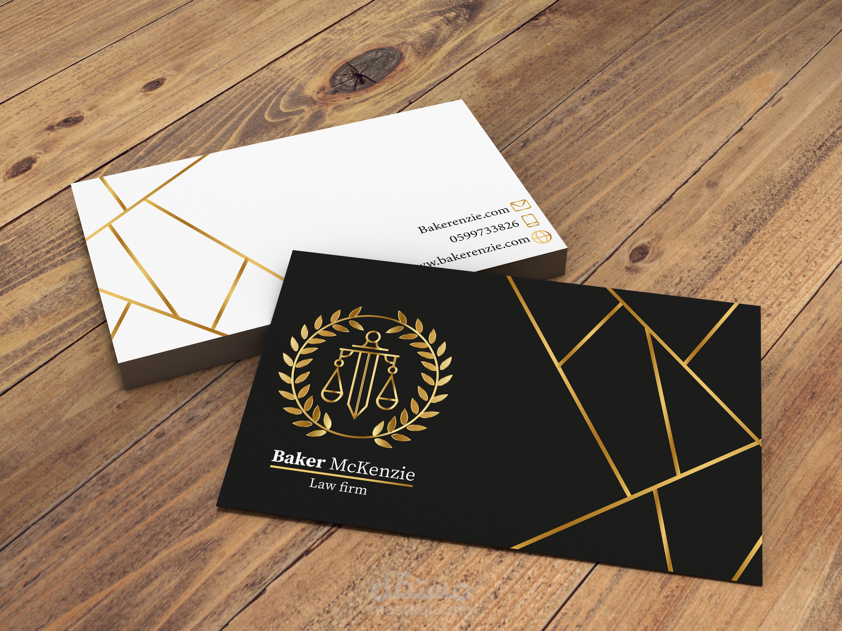 تصميم شعار و بزنس كارد لشركة محاماة