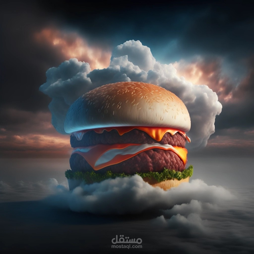 تصميم برجر من وحي الخيال