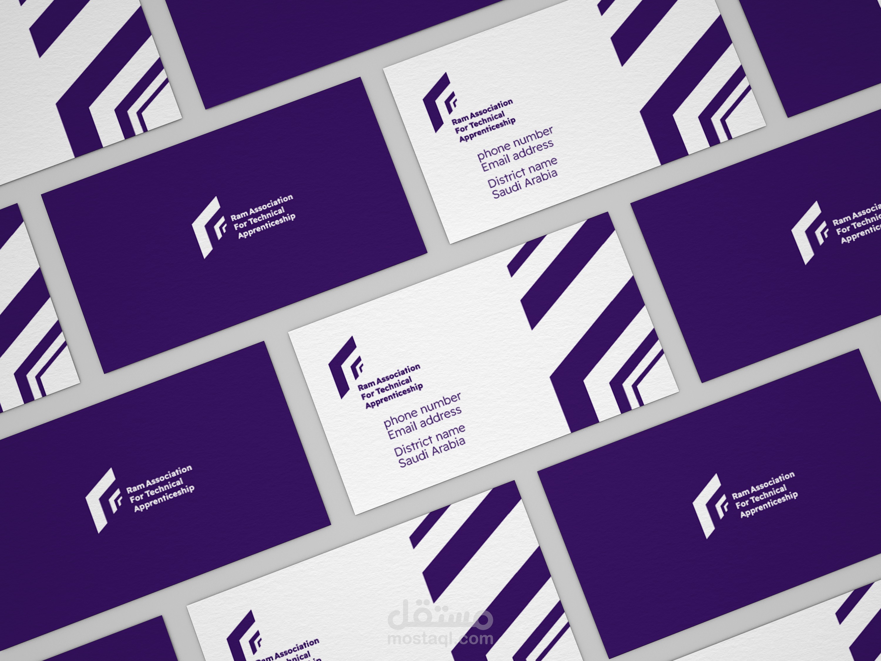 تصميم شعار وهوية بصرية لمنظمة رام للتمهين التقني