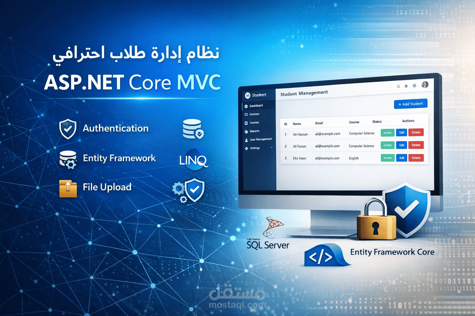 نظام إدارة طلاب احترافي باستخدام ASP.NET Core MVC