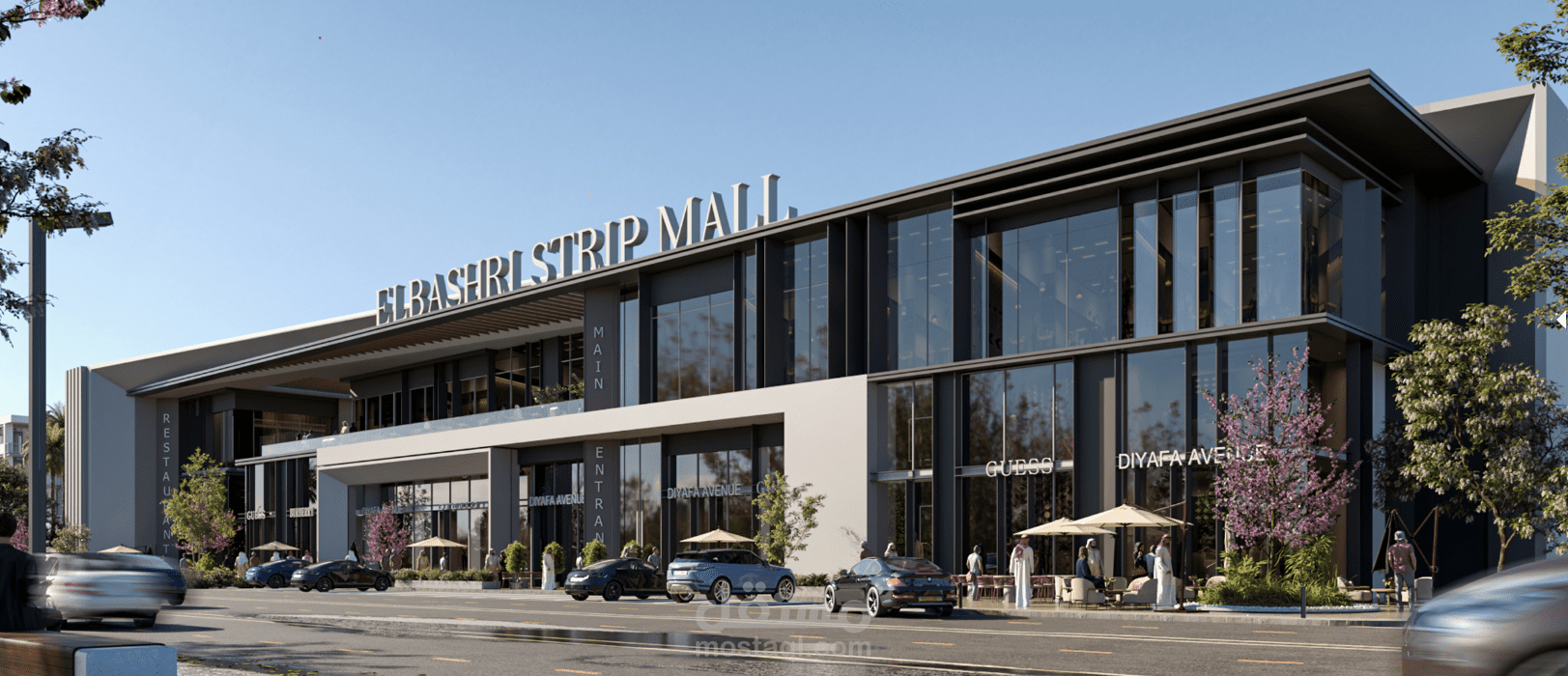 تصميم واجهة مول تجاري