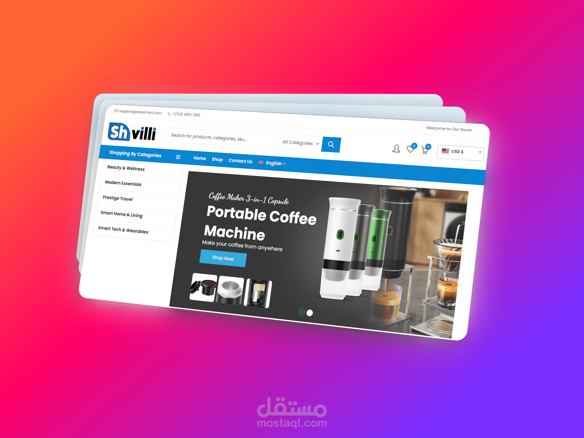 تصميم وتطوير متجر ووكوميرس للديكور – Shvilli