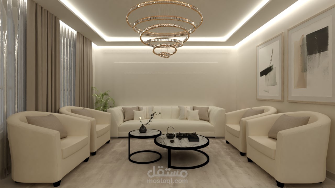 تصميم داخلي لمجلس نساء مودرن