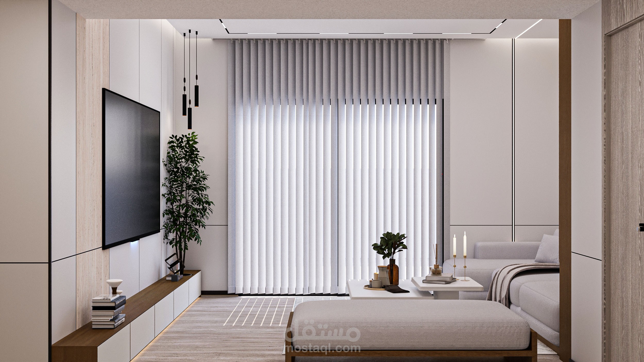 تصميم داخلي لشقه سكنيه