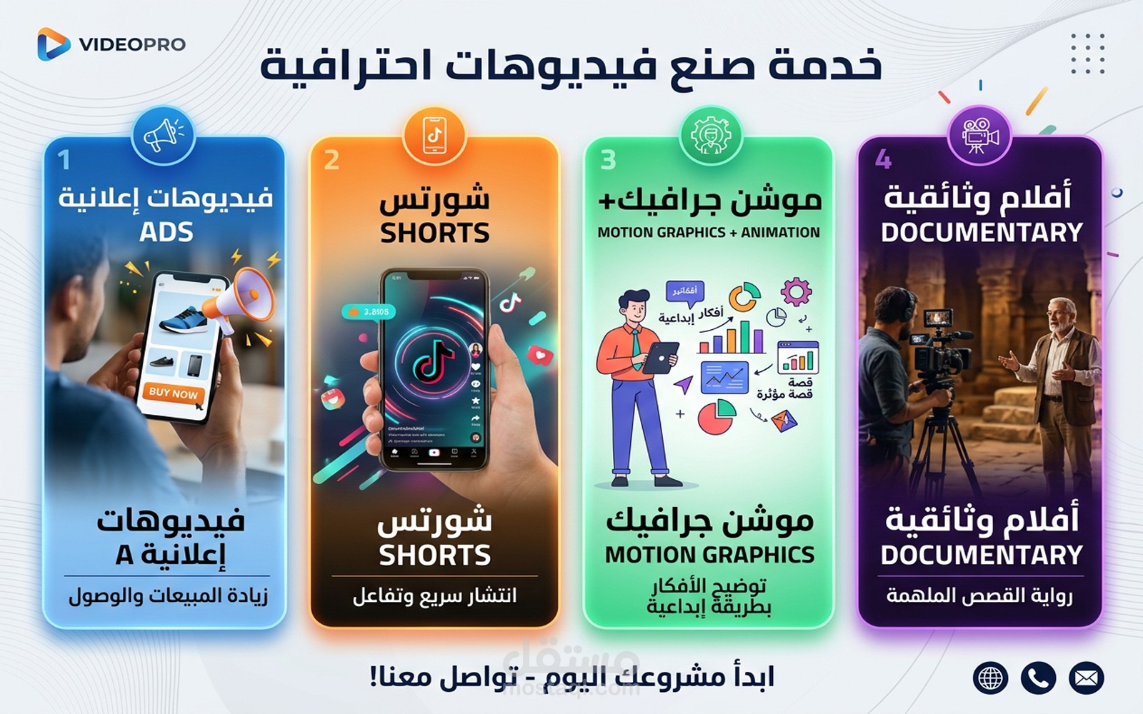 صناعة فيديوهات احترافية