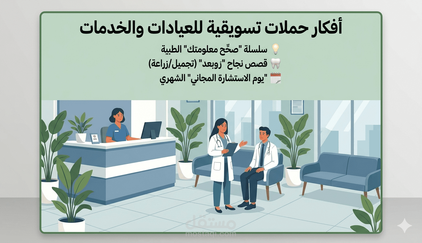 افكار حملات تسويقه للعيادات و الخدمات