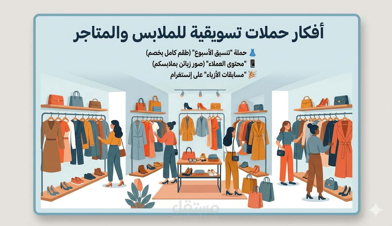 افكار حملات تسويقه للملابس و المتاجر