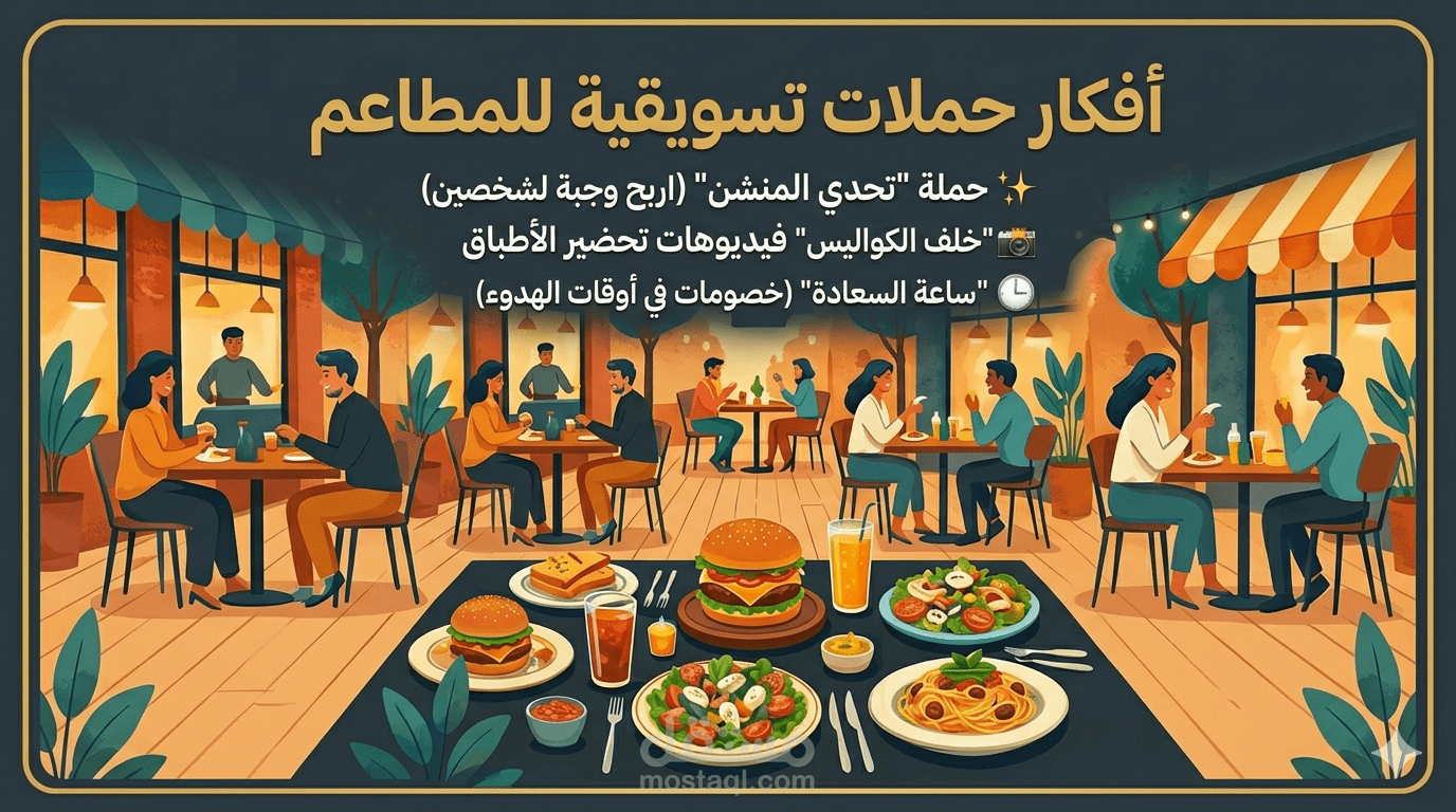 افكار حملات تسويقه للمطاعم