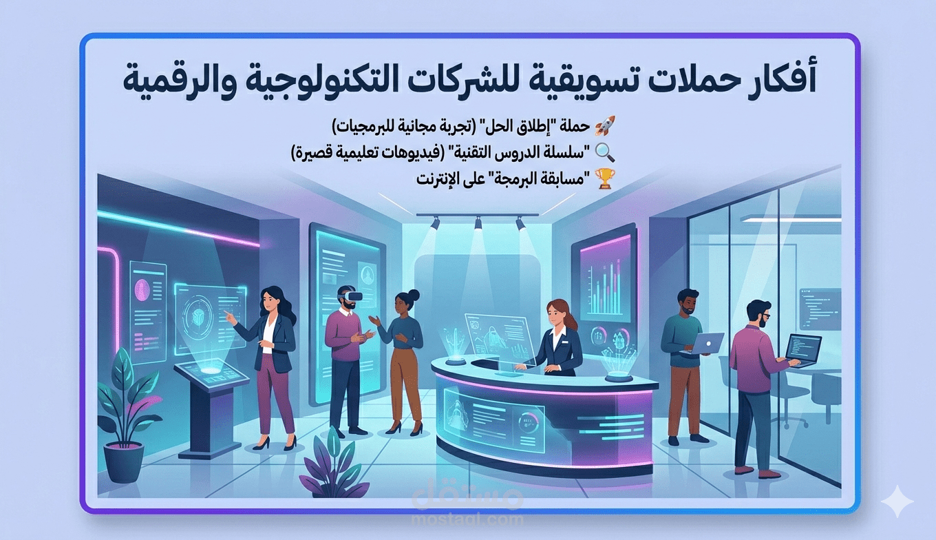 افكار حملات تسويقه لشركات التكنولجية و الرقمية