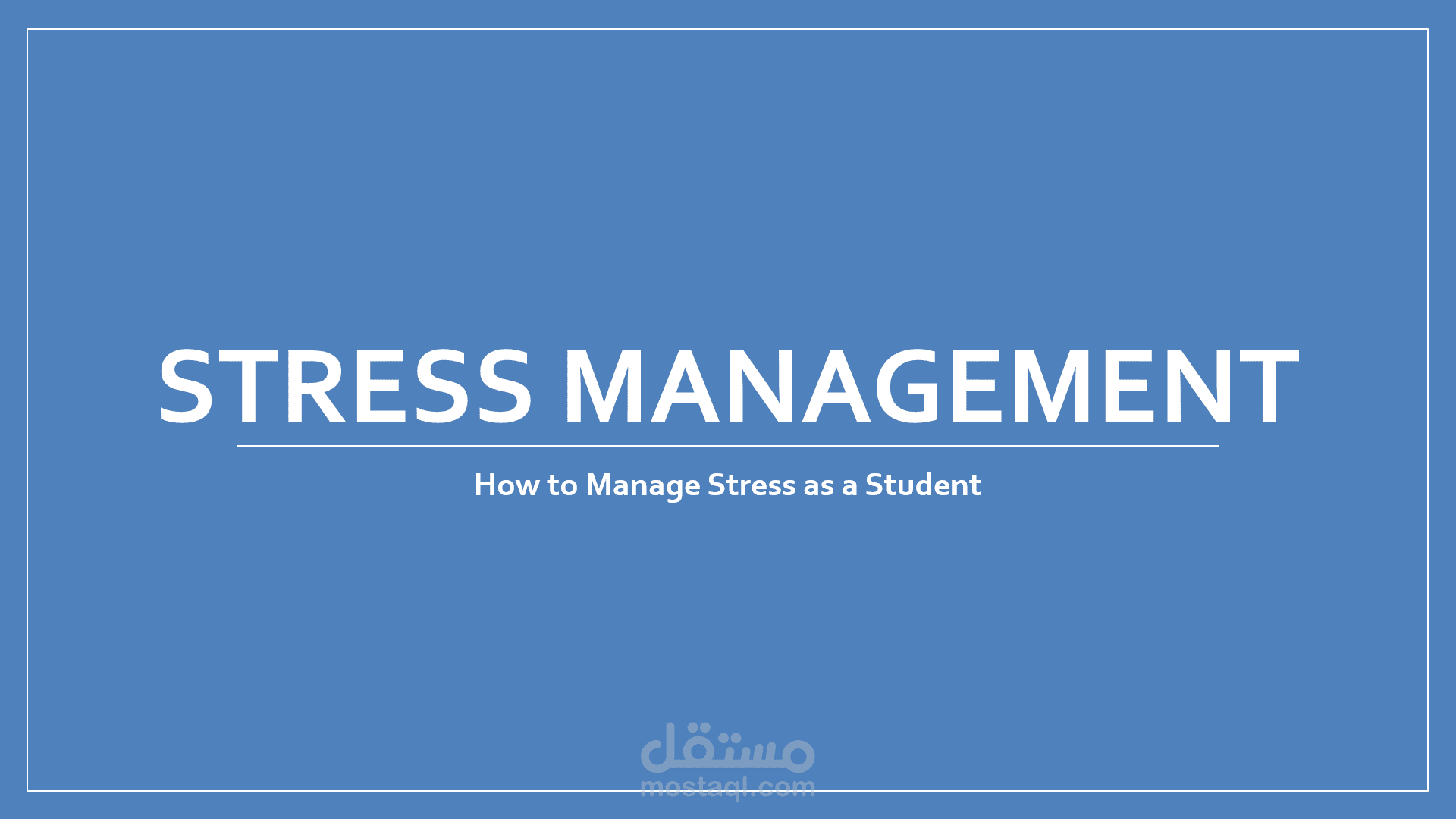 Stress Management (PowePoint)